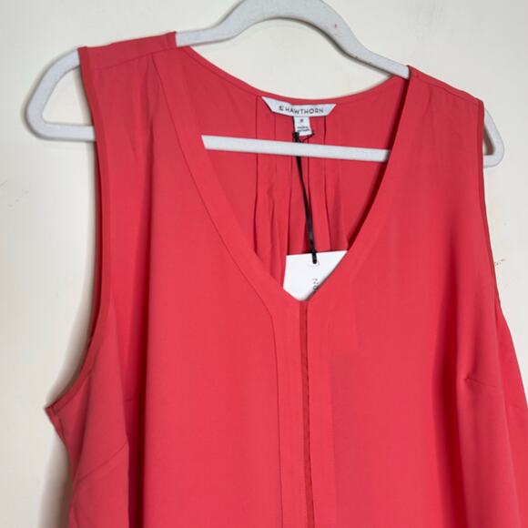 41 Hawthorn V-Neck Sleeveless Top Red NWT Plus Size 2X Blouse - Picture 3 of 8